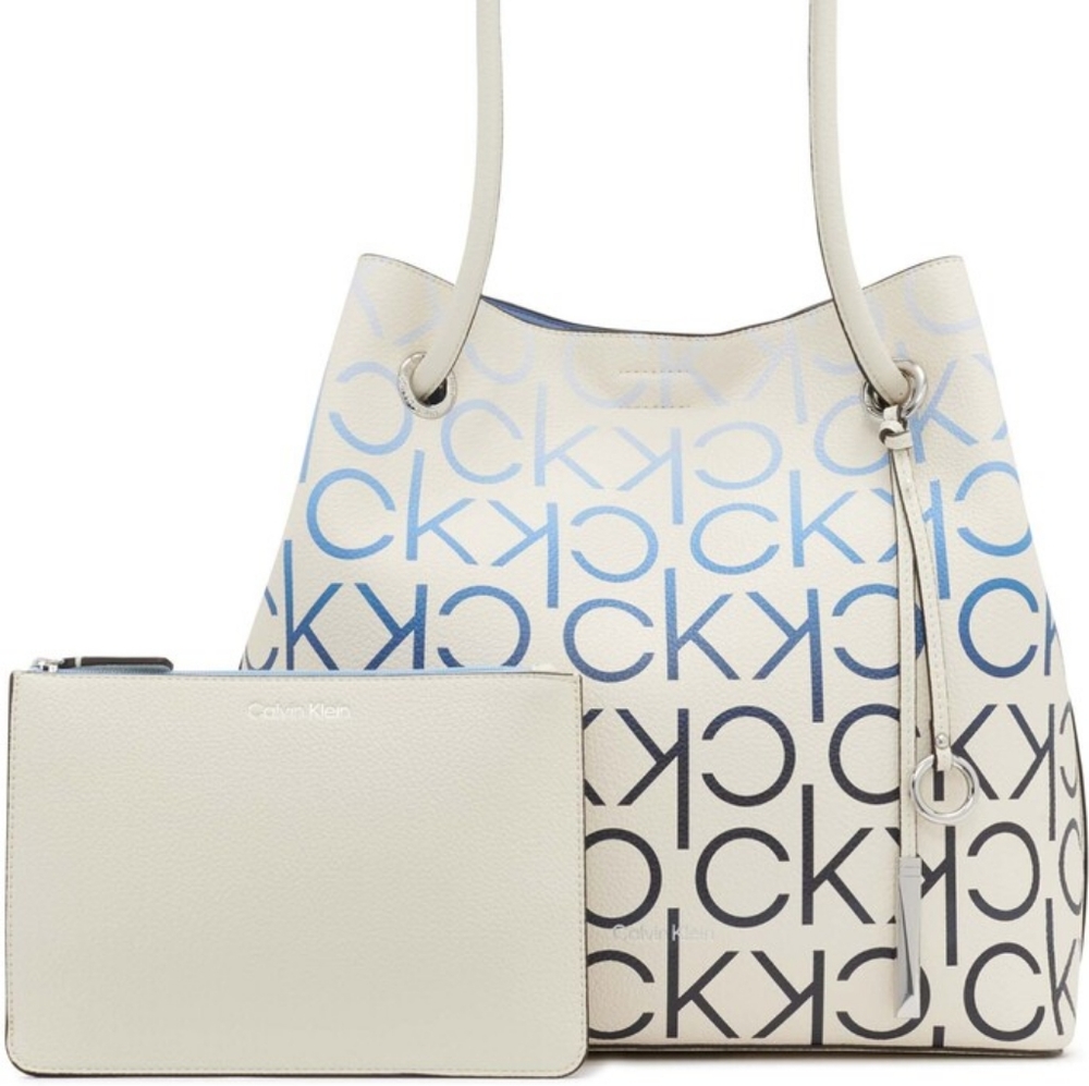 Calvin Klein Gabrianna Monogram North/South Key Item Tote